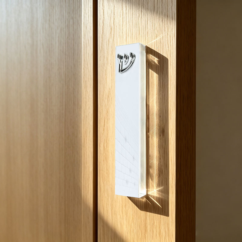 Home Decor Logo - Judaica Western Wall Illustration Mezuzah Case