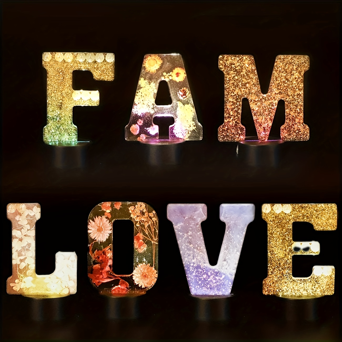 Home Decor Logo - 7-Inch Large Letter Resin Mold, 3D