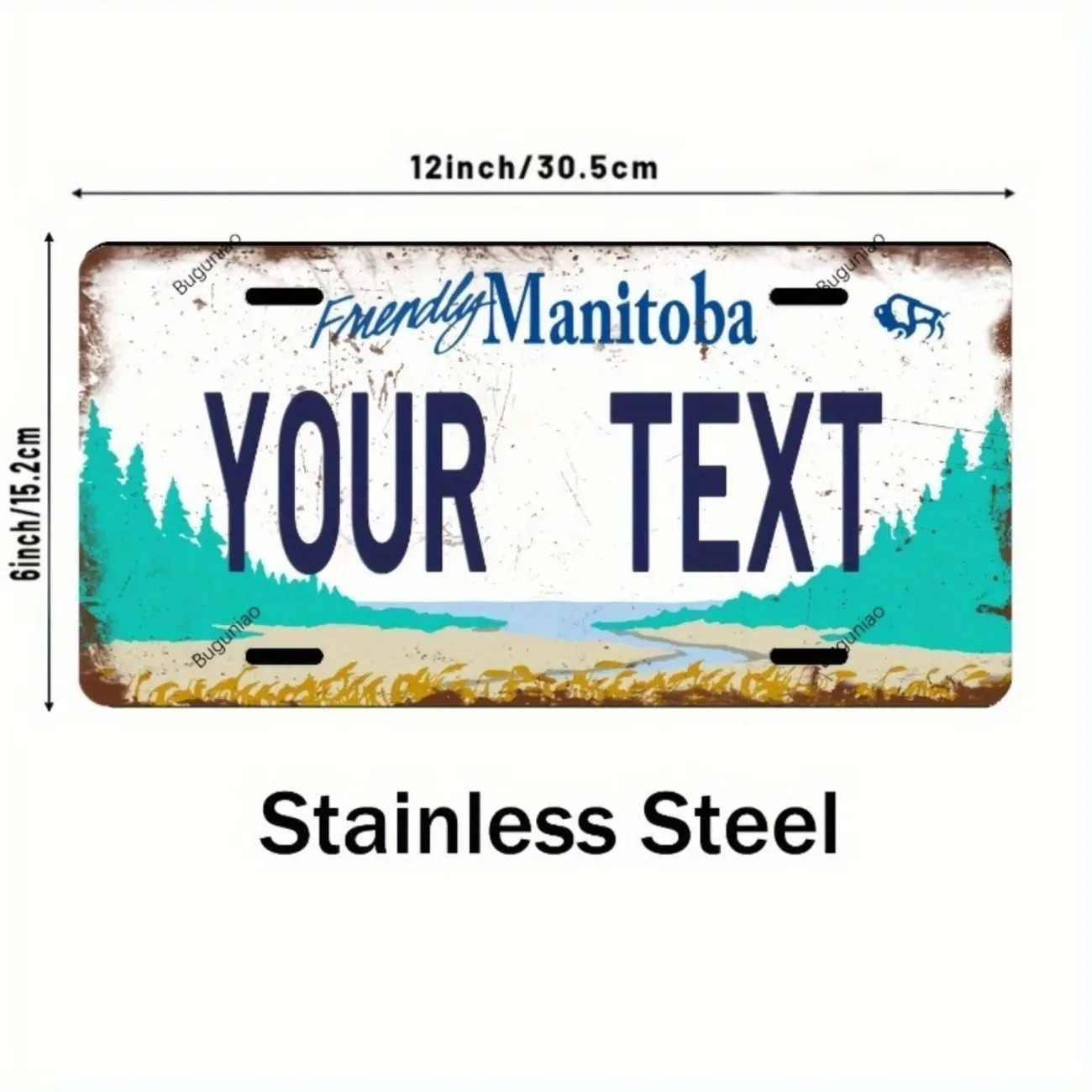 Home Decor Logo - 1pc [2D Flat] Vintage Custom Manitoba