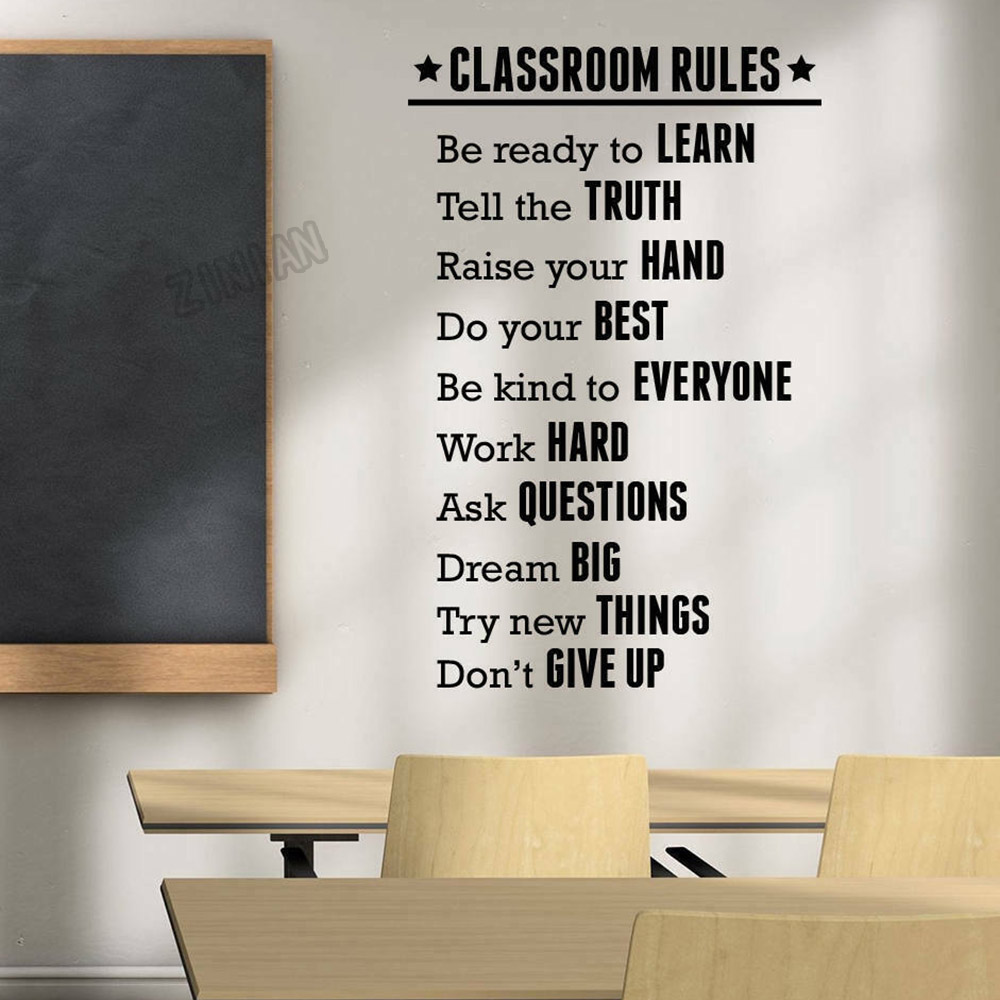 Home Decor Indonesia - Classroom Rules Wall Sticker For School