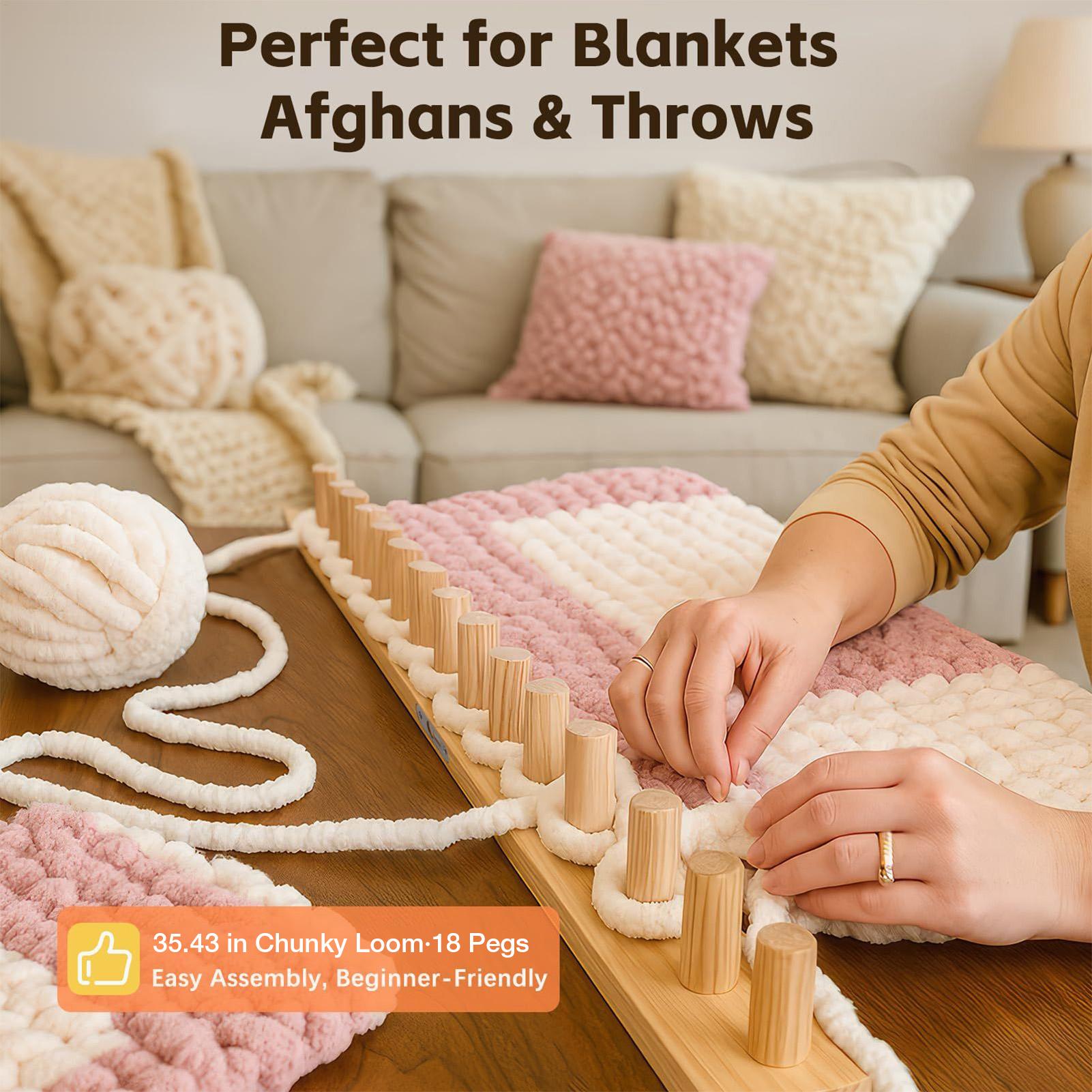 Knitting Loom 35 Inch Wood Chu - Yarn Home Decor review and price