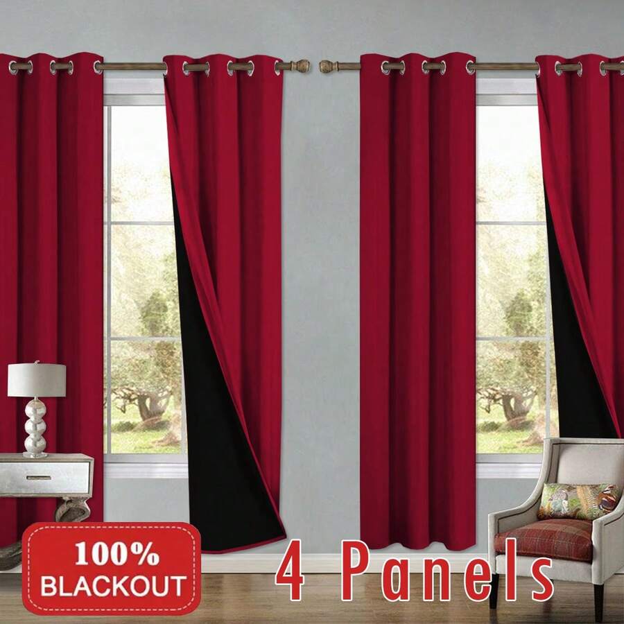 4 Panels 100% Blackout Curtain - Blackout Curtains review and price