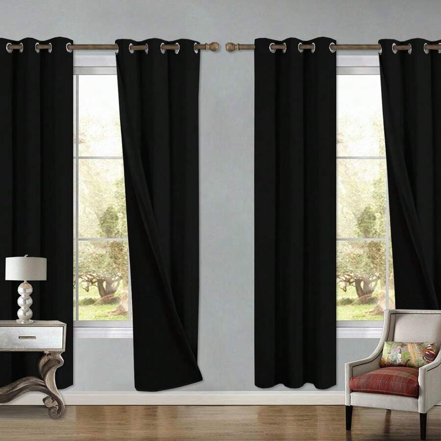 4 Panels 100% Blackout Curtain - Blackout Curtains review and price