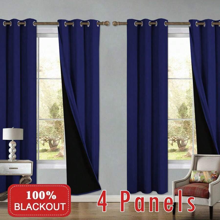 4 Panels 100% Blackout Curtain - Blackout Curtains review and price