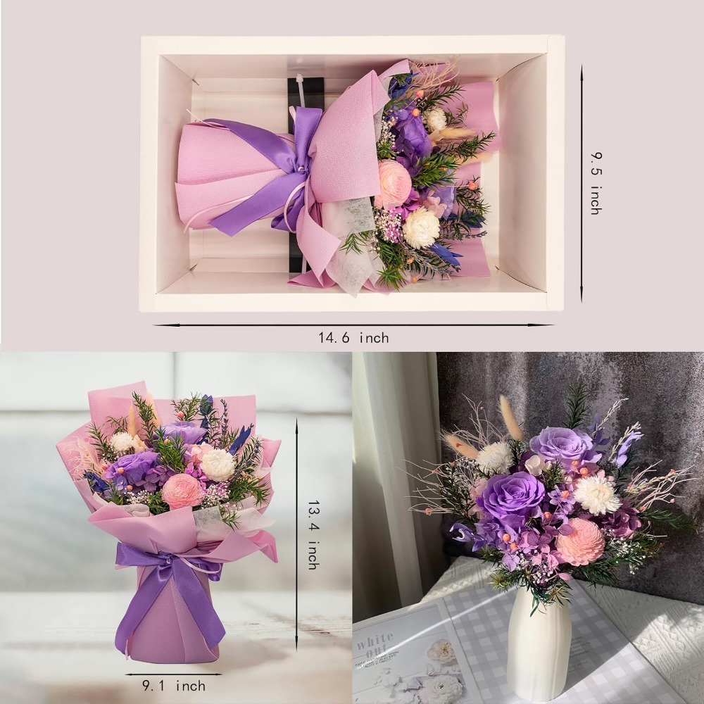 Romantic Preserved Rose Bouque - Home Decor Tulip review and price