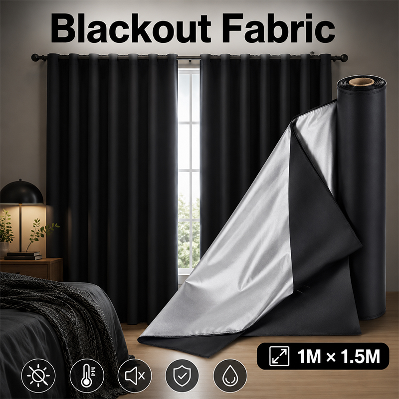 1m Black Silver Coated Blackou - Blackout Curtains review and price