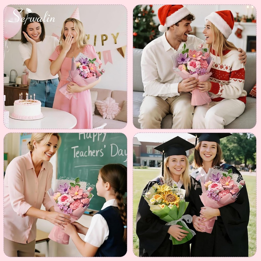 Crochet Flower Bouquet, Handma - Home Decor Tulip review and price