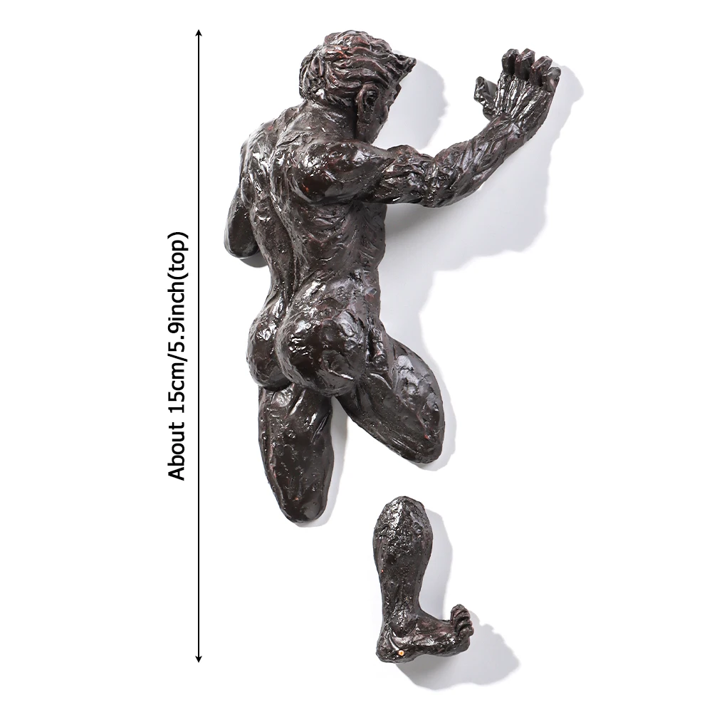 3D Through Wall Figure Sculptu - Abstract Sculpture Resin review and price
