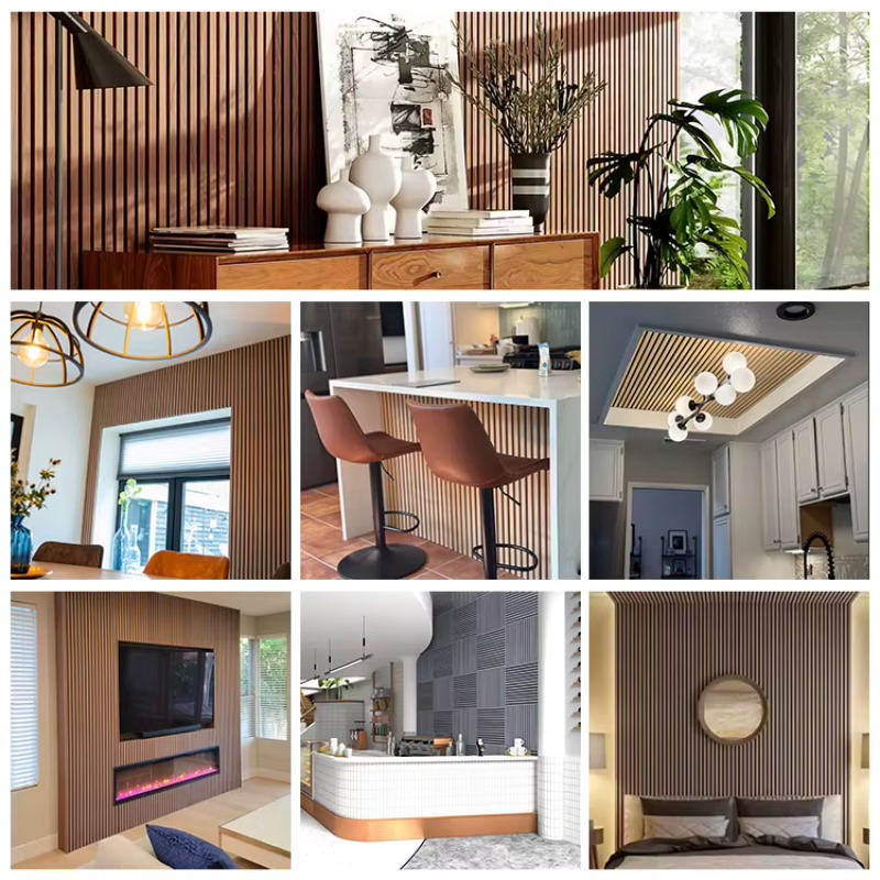 Best Selling Wooden Slatted Ac - Home Decor Wall Panels review and price