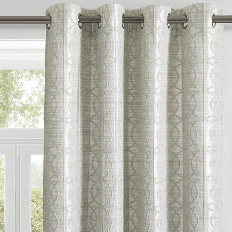 Geometric Jacquard Blackout Cu - Blackout Curtains review and price