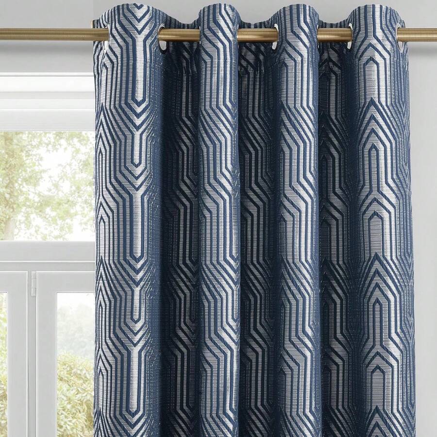 Geometric Jacquard Blackout Cu - Blackout Curtains review and price