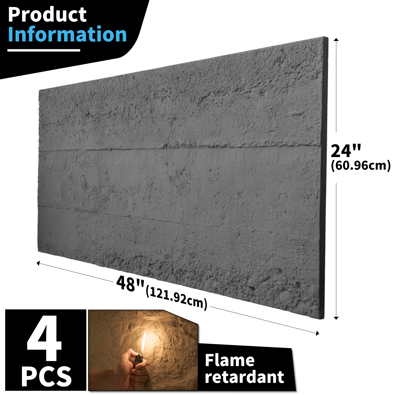 Art3d 4PCS Cement Texture 3D W - Home Decor Wall Panels review and price