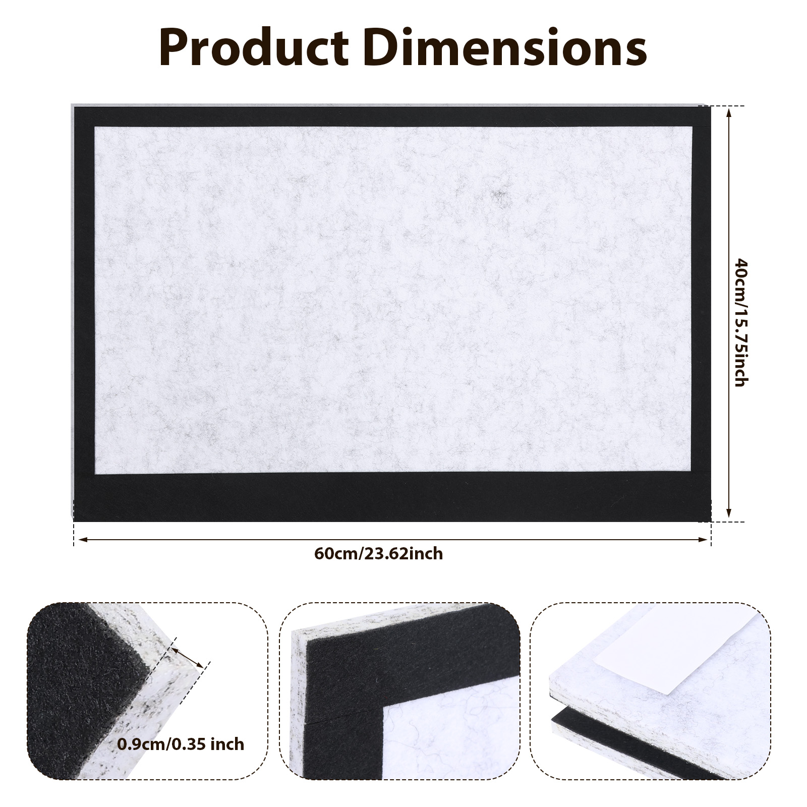 Rectangular Soft Felt Pin Boar - Home Decor Wall Panels review and price