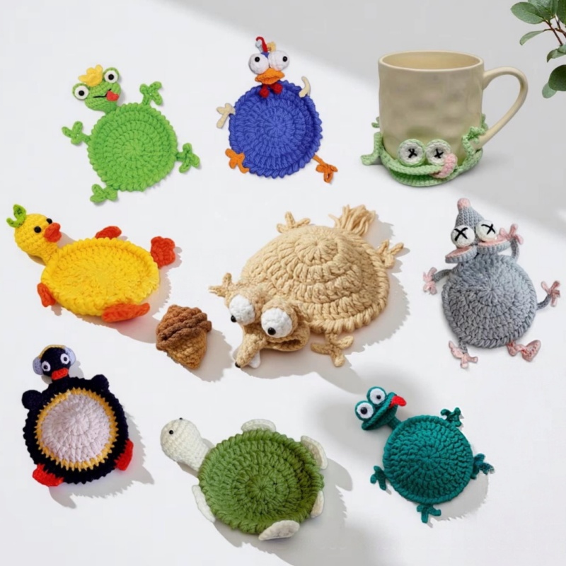 Creative Crochet Lizard Coaste - Yarn Home Decor review and price