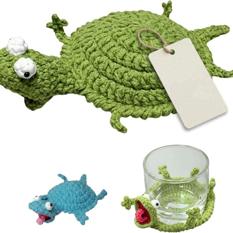 Creative Crochet Lizard Coaste - Yarn Home Decor review and price