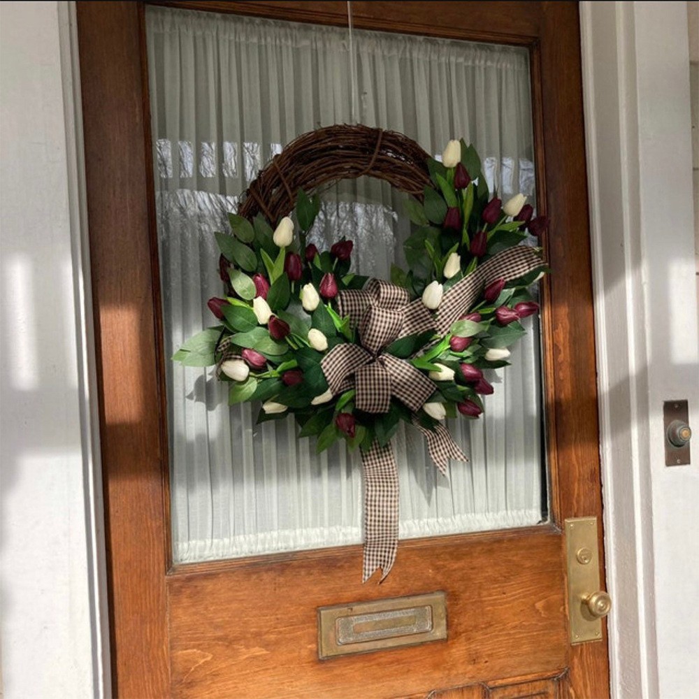 Spring Simulation Tulip Wreath - Home Decor Tulip review and price