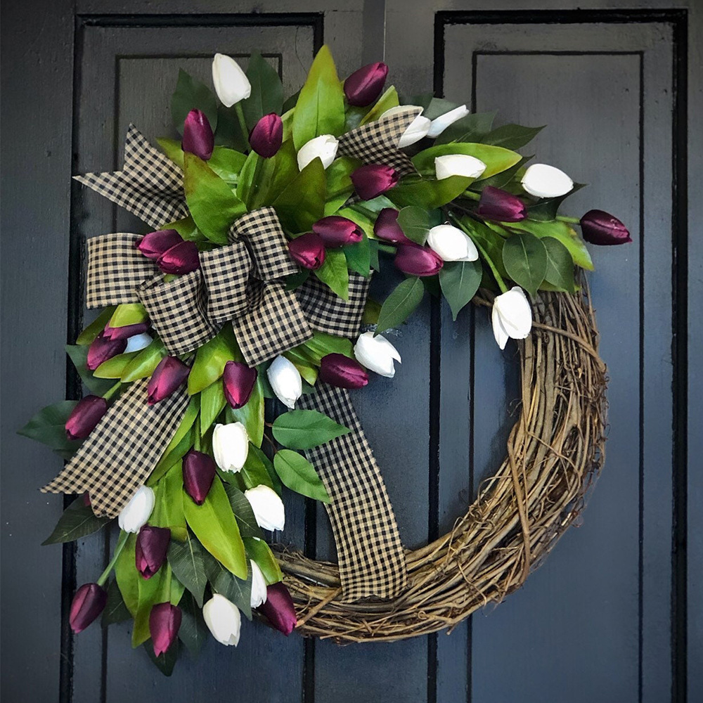 Spring Simulation Tulip Wreath - Home Decor Tulip review and price