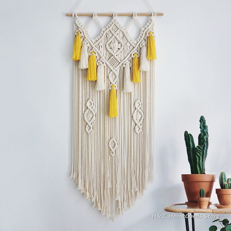 Macrame Wall Hanging Woven Tap - Yarn Home Decor review and price