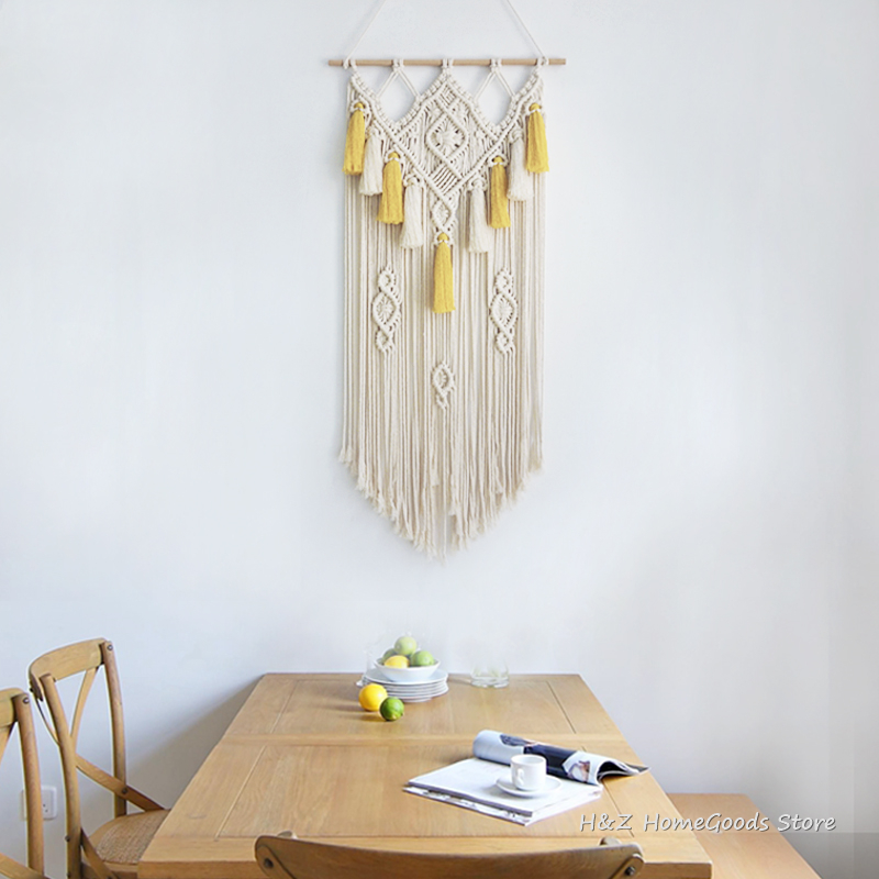 Macrame Wall Hanging Woven Tap - Yarn Home Decor review and price