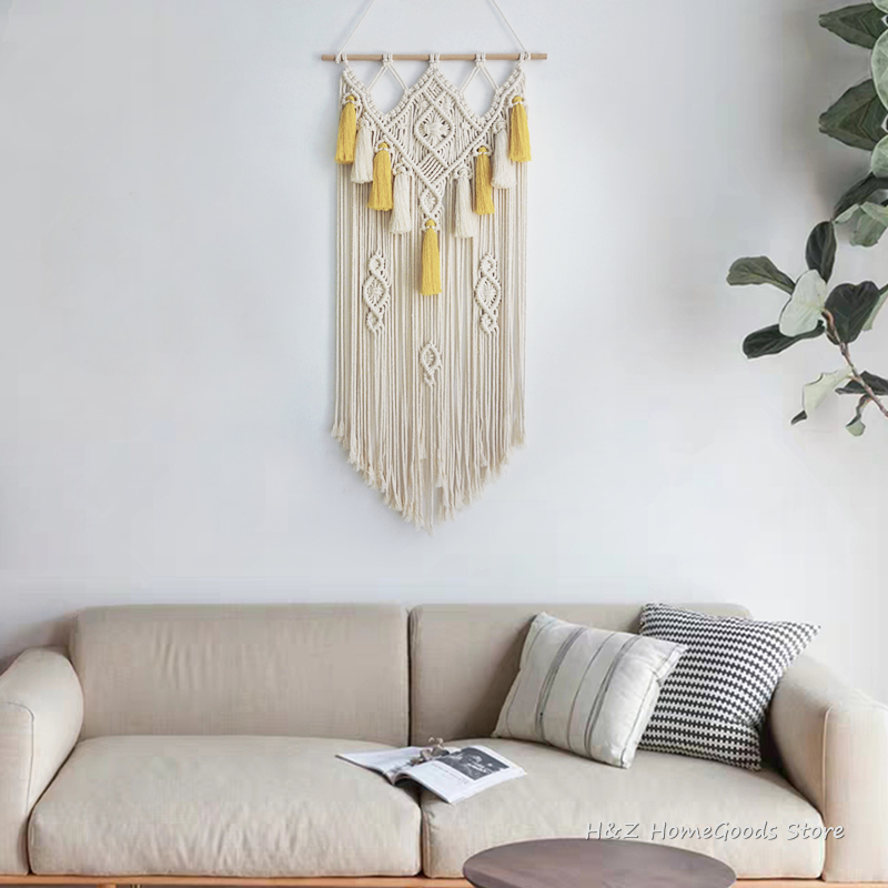 Macrame Wall Hanging Woven Tap - Yarn Home Decor review and price