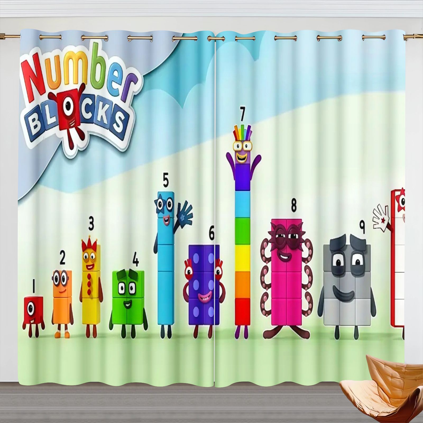 Numberblocks Cartoon Curtains, - Blackout Curtains review and price