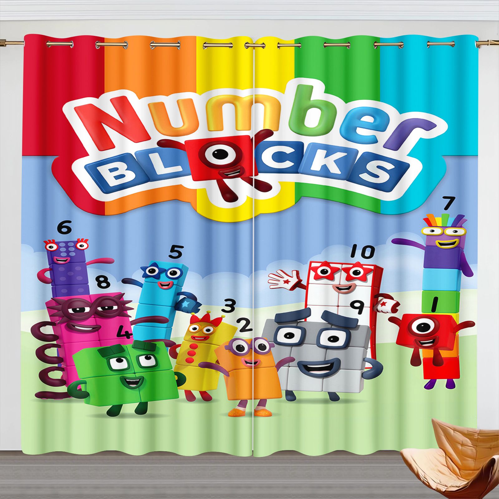 Numberblocks Cartoon Curtains, - Blackout Curtains review and price