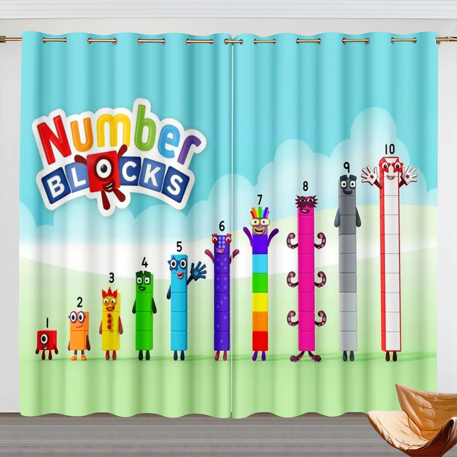 Numberblocks Cartoon Curtains, - Blackout Curtains review and price