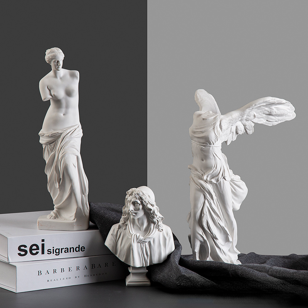 Greek Victory Goddess Statue w - Abstract Sculpture Resin review and price