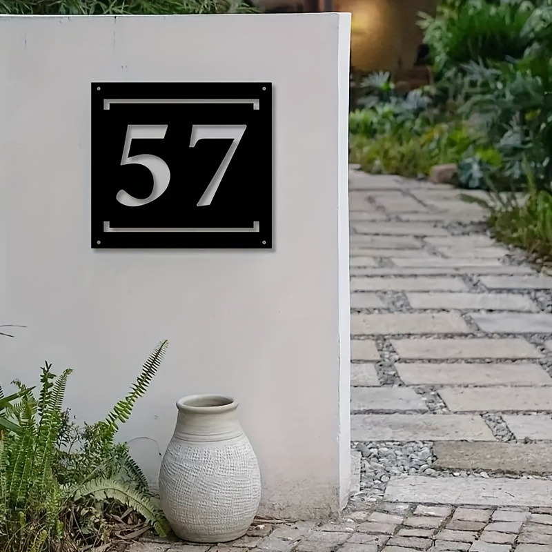 Customizable Modern Metal Addr - Home Decor Logo review and price