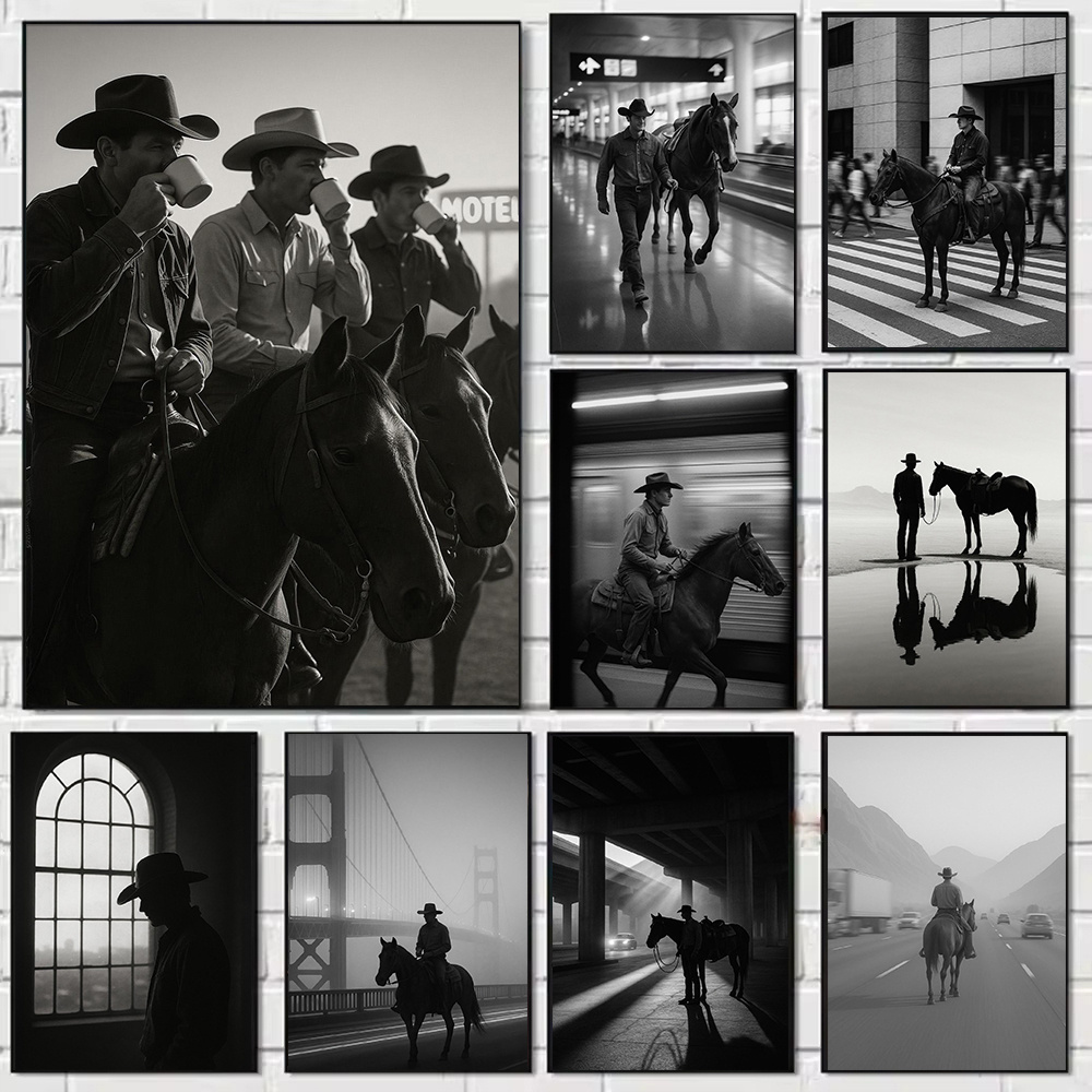 Western Black and White Retro  - Home Decor Free Images review and price