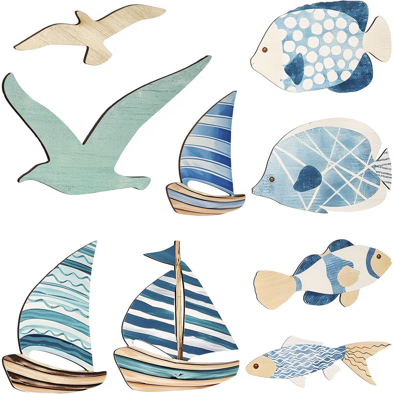 9Pcs Tropical Fish Seagull Sai - Home Decor Nautical review and price