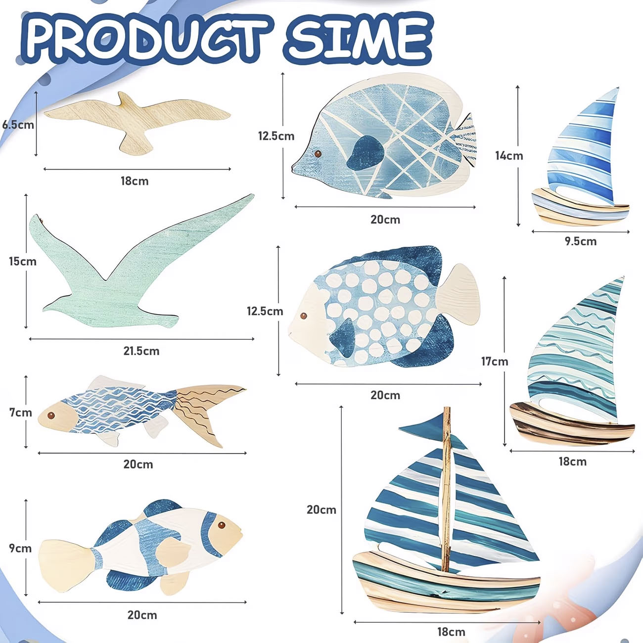 9Pcs Tropical Fish Seagull Sai - Home Decor Nautical review and price