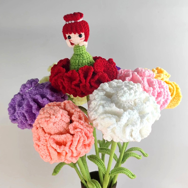Handmade Crochet Carnation Fai - Yarn Home Decor review and price