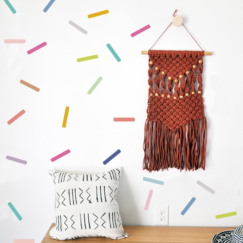 48pcs Colorful Candy Strip Wal - Home Decor Indonesia review and price