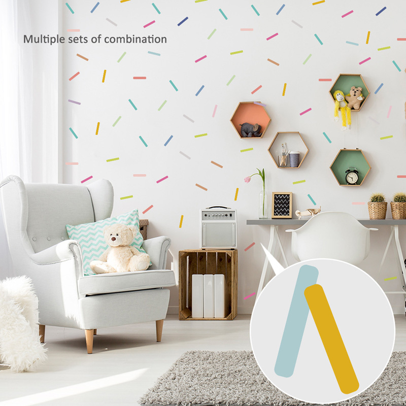48pcs Colorful Candy Strip Wal - Home Decor Indonesia review and price