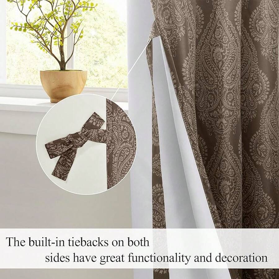 Ombre Blue Damask Pattern Blac - Blackout Curtains review and price