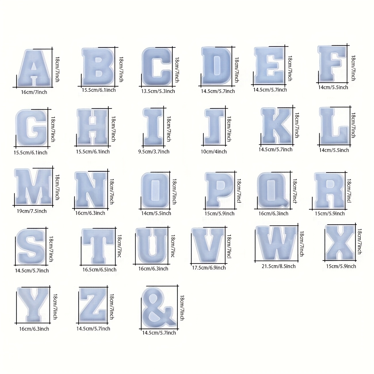 7-Inch Large Letter Resin Mold - Home Decor Logo review and price