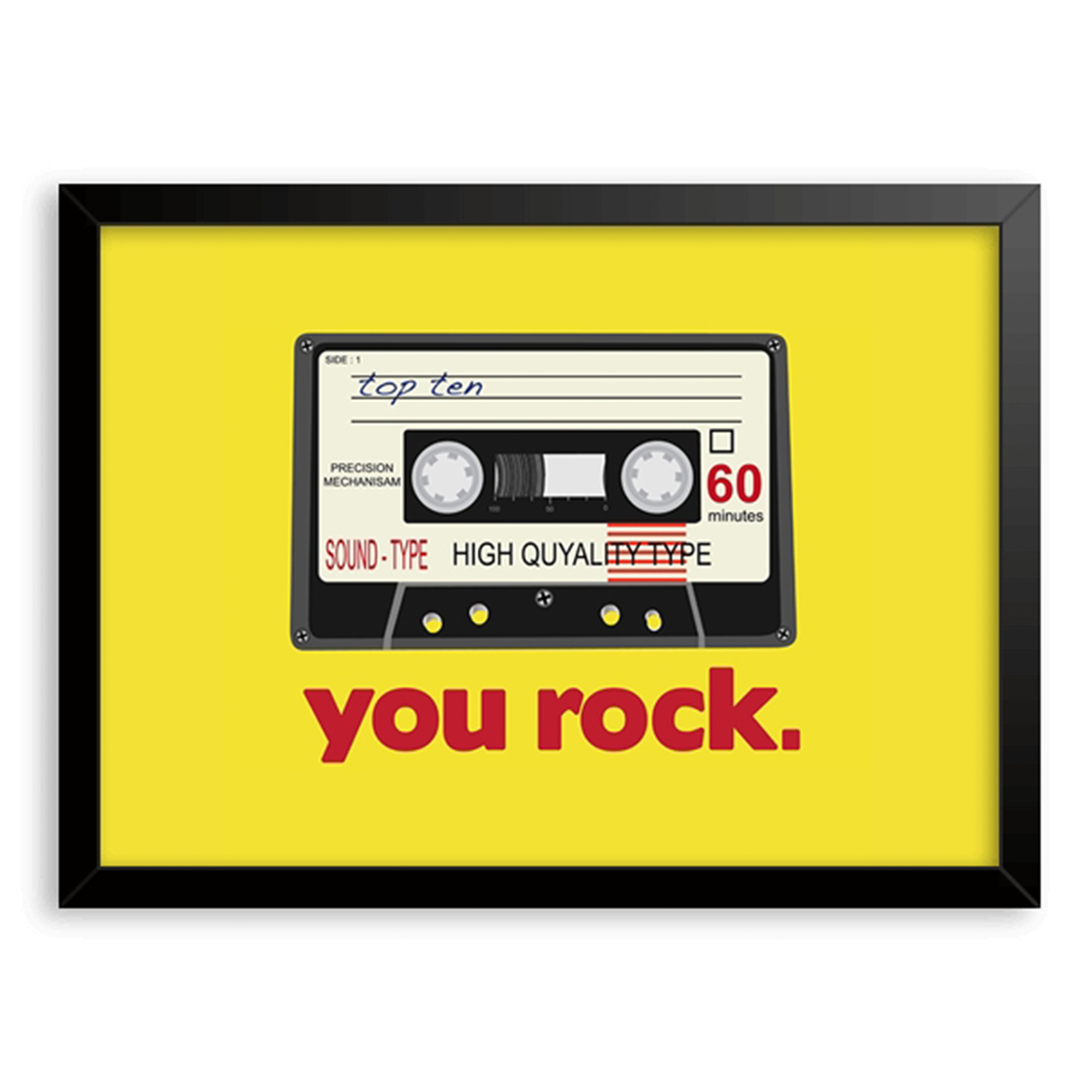 Modern Yellow You Rock Quotes  - Home Decor Yellow review and price