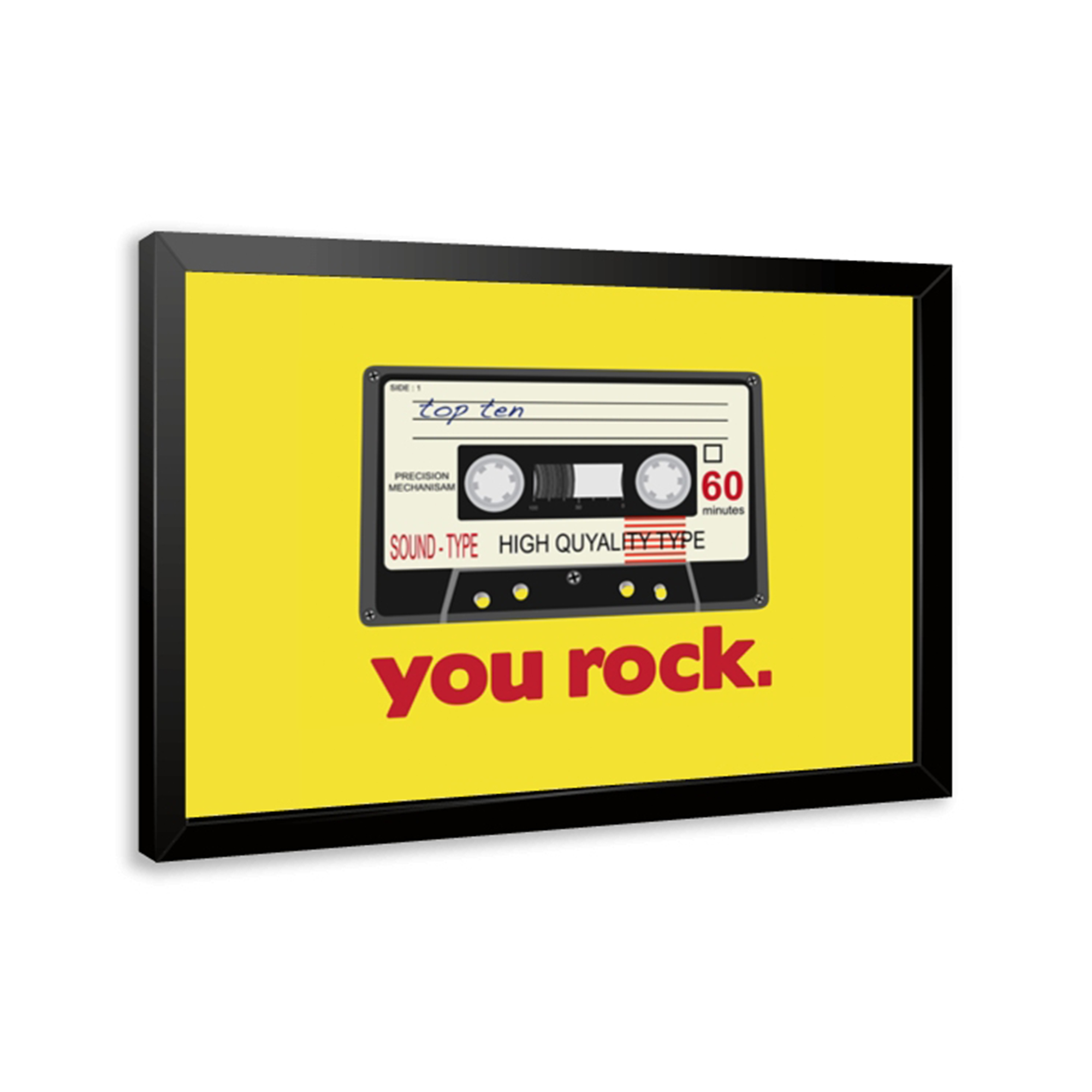 Modern Yellow You Rock Quotes  - Home Decor Yellow review and price