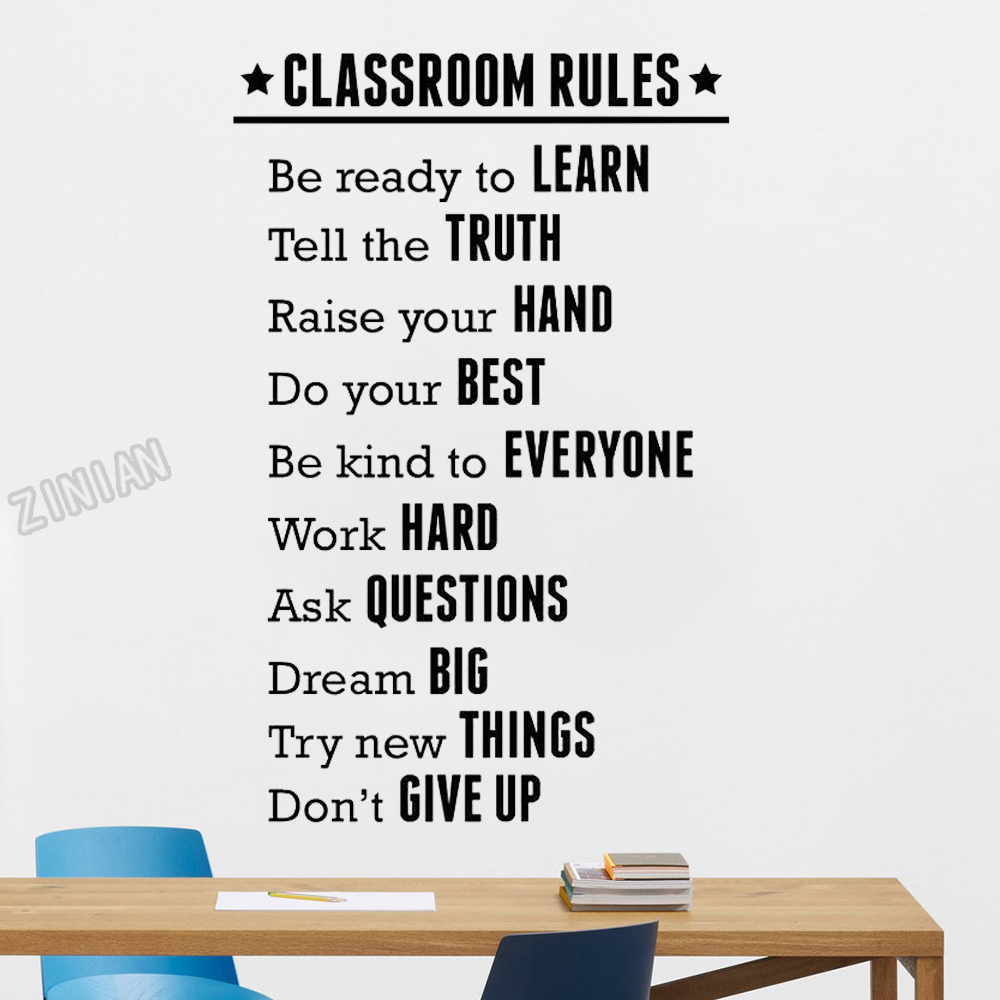 Classroom Rules Wall Sticker F - Home Decor Indonesia review and price