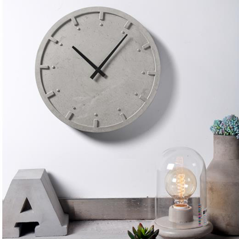 Circular concrete wall clock s - Home Decor Wall Molding review and price