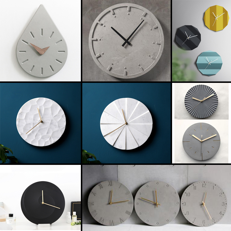 Circular concrete wall clock s - Home Decor Wall Molding review and price