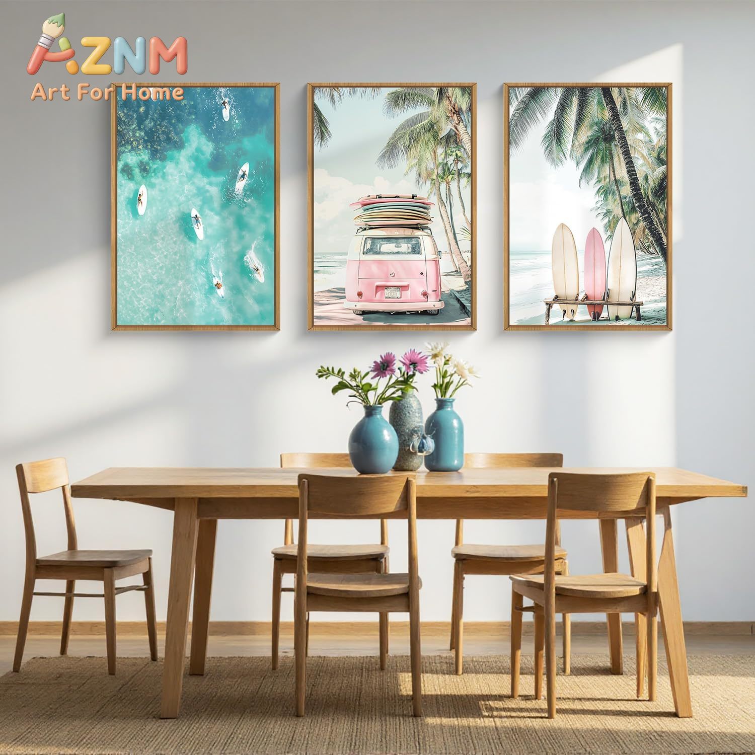 3pcs Summer Surfboard Beach Ca - Home Decor Nautical review and price