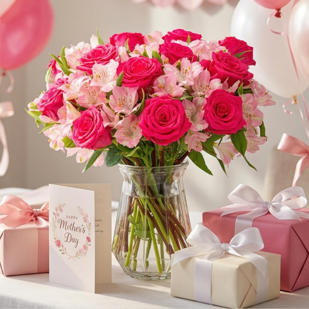 Elegant Rose and Alstroemeria  - Home Decor Tulip review and price