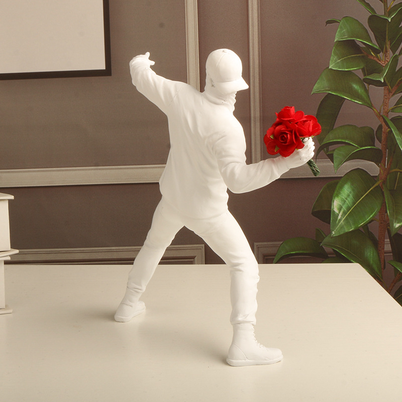 Banksy Still Flower Decoration - Abstract Sculpture Resin review and price