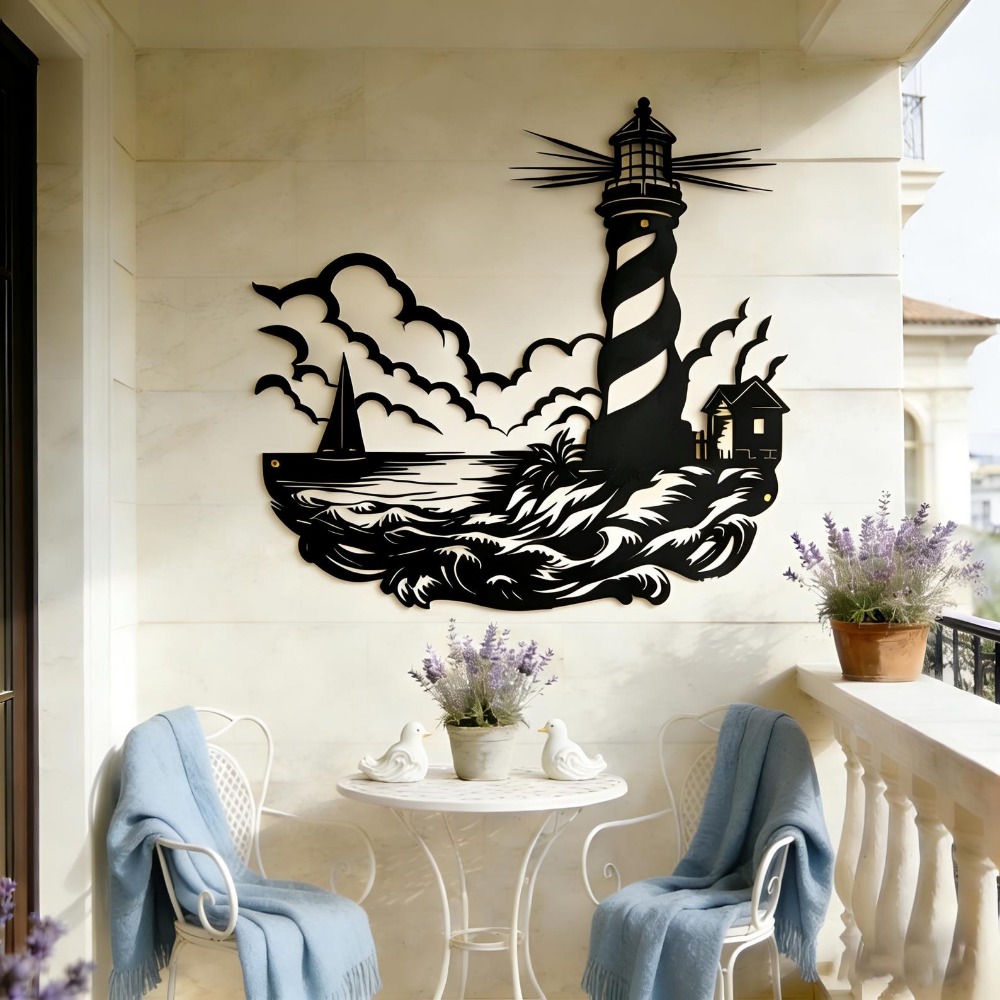 CIFbuy Metal Wall Art Lighthou - Home Decor Nautical review and price