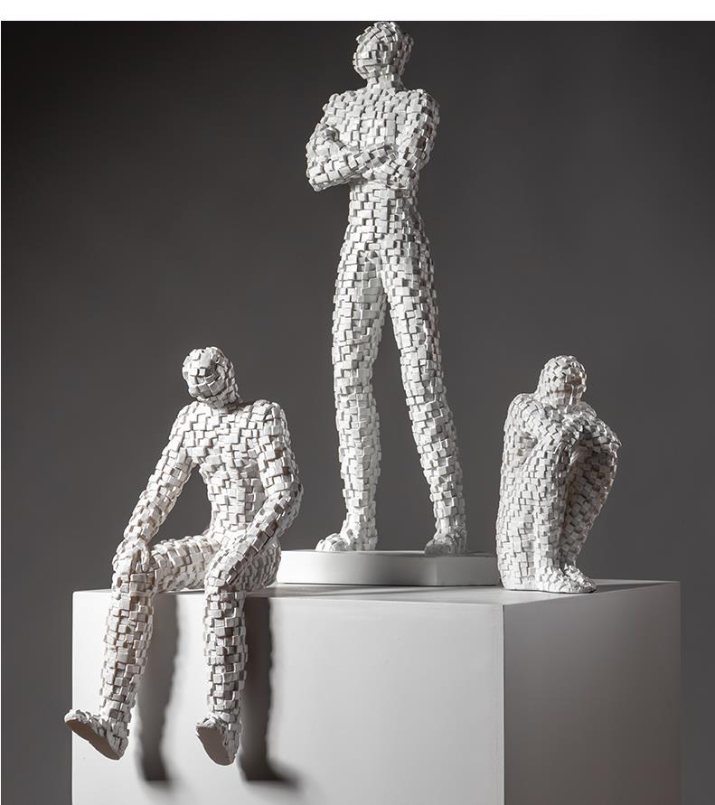 Mosaic Figures Sculpture Abstr - Abstract Sculpture Resin review and price